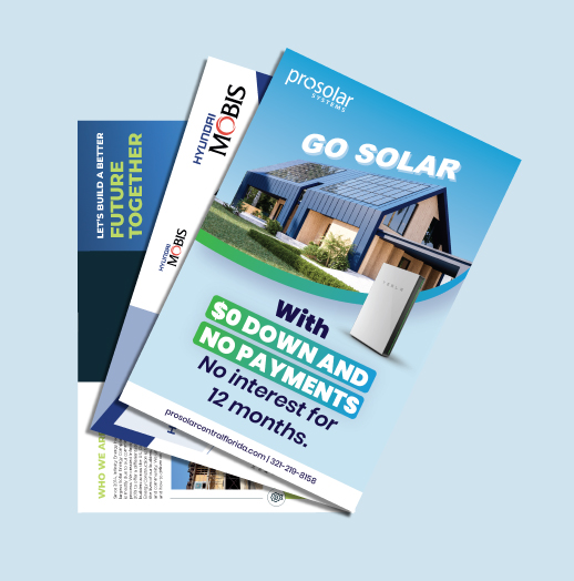 Publicidad de Prosolar con oferta de energía solar, mostrando una casa moderna con paneles solares y un sistema de almacenamiento, destacando "<img de entrada y sin pagos durante 12 meses".