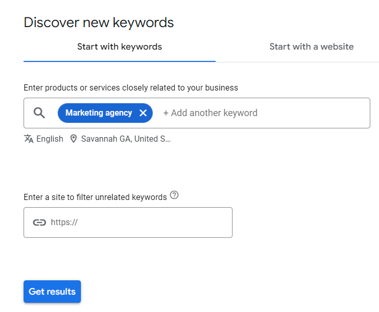 Google Keyword Planner